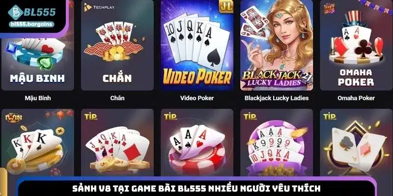 Sảnh V8 tại game bài BL555 nhiều người yêu thích